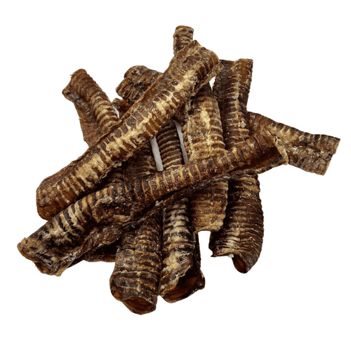 NZ Grown Venison Trachea Dog Treats - Natural chews for joint health, dental care, and stuffing with your dog’s favorite fillings.